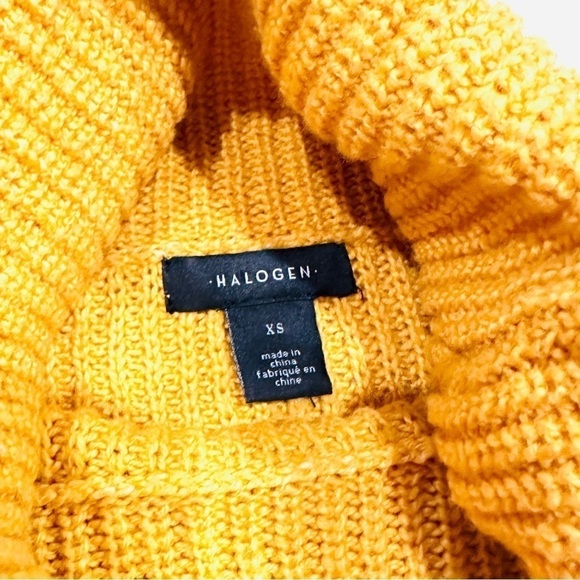 Halogen Mustard Yellow Chunky Turtleneck Sweater - Picture 4 of 8